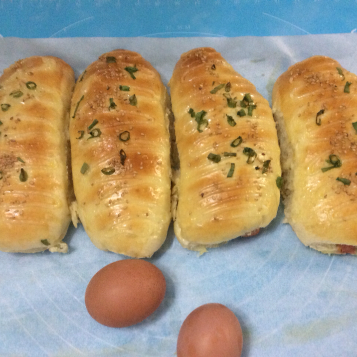 火腿肠早餐面包（一次发酵法）