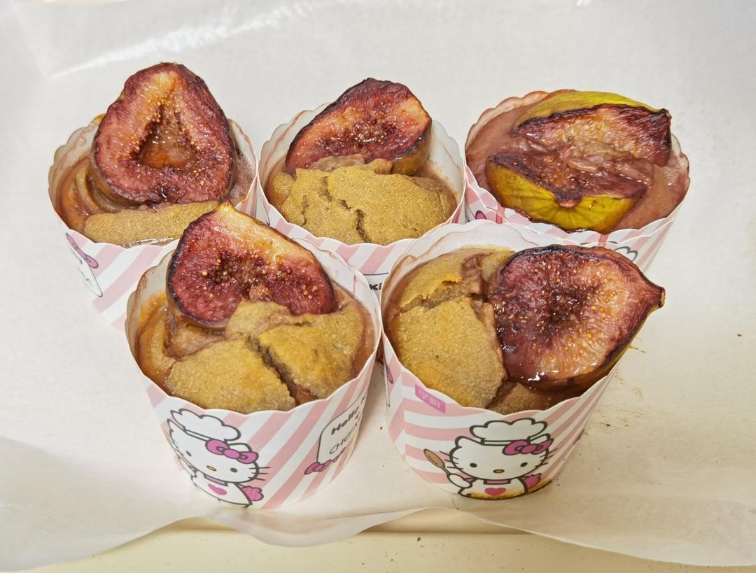 全麦无花果肉桂红酒快手马芬——无糖无油的快手面包【健康主食】