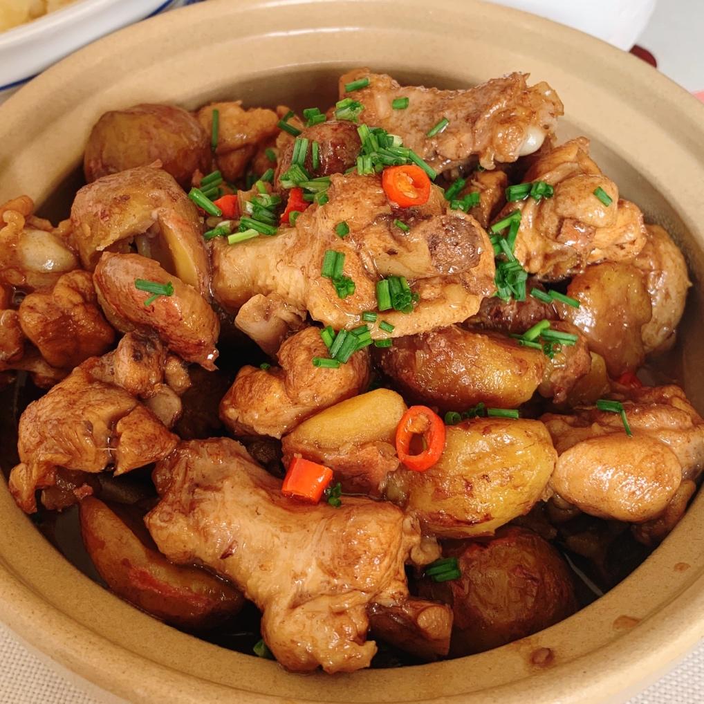 【栗子烧鸡】鸡肉都给你吃，栗子归我~