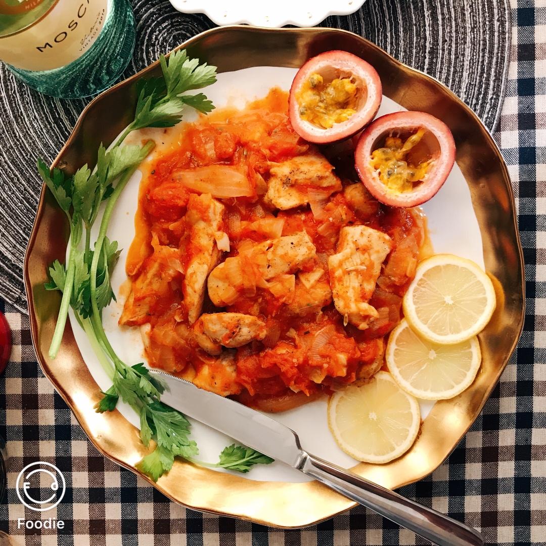 番茄炖鸡胸丨健康·三餐