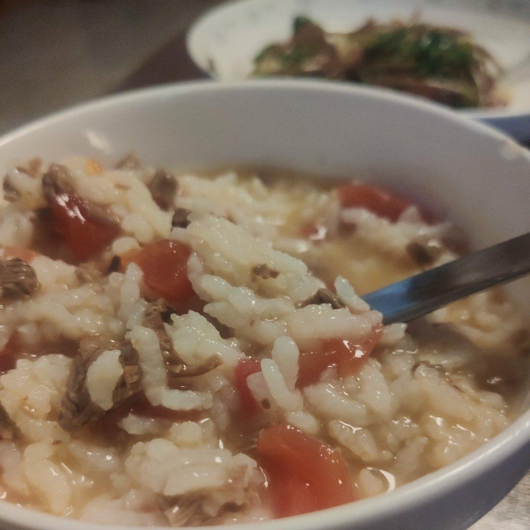 蕃茄牛肉粥