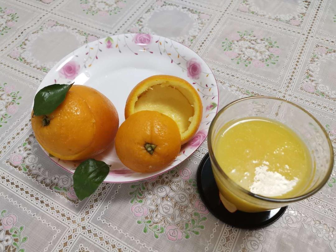 懒人甜品🍮｜橙香双皮奶蒸蛋