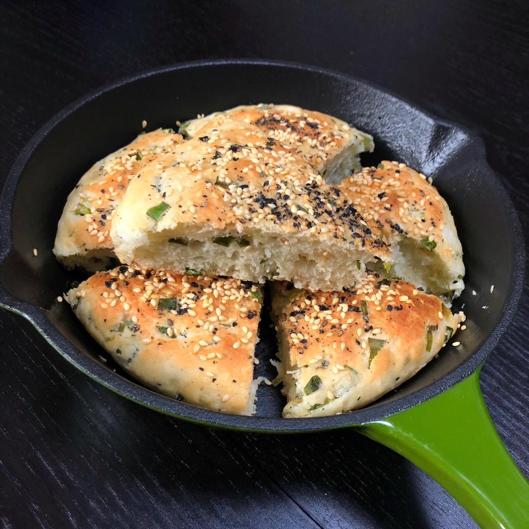 吖丫鱼做的简易发面葱油饼烤箱版