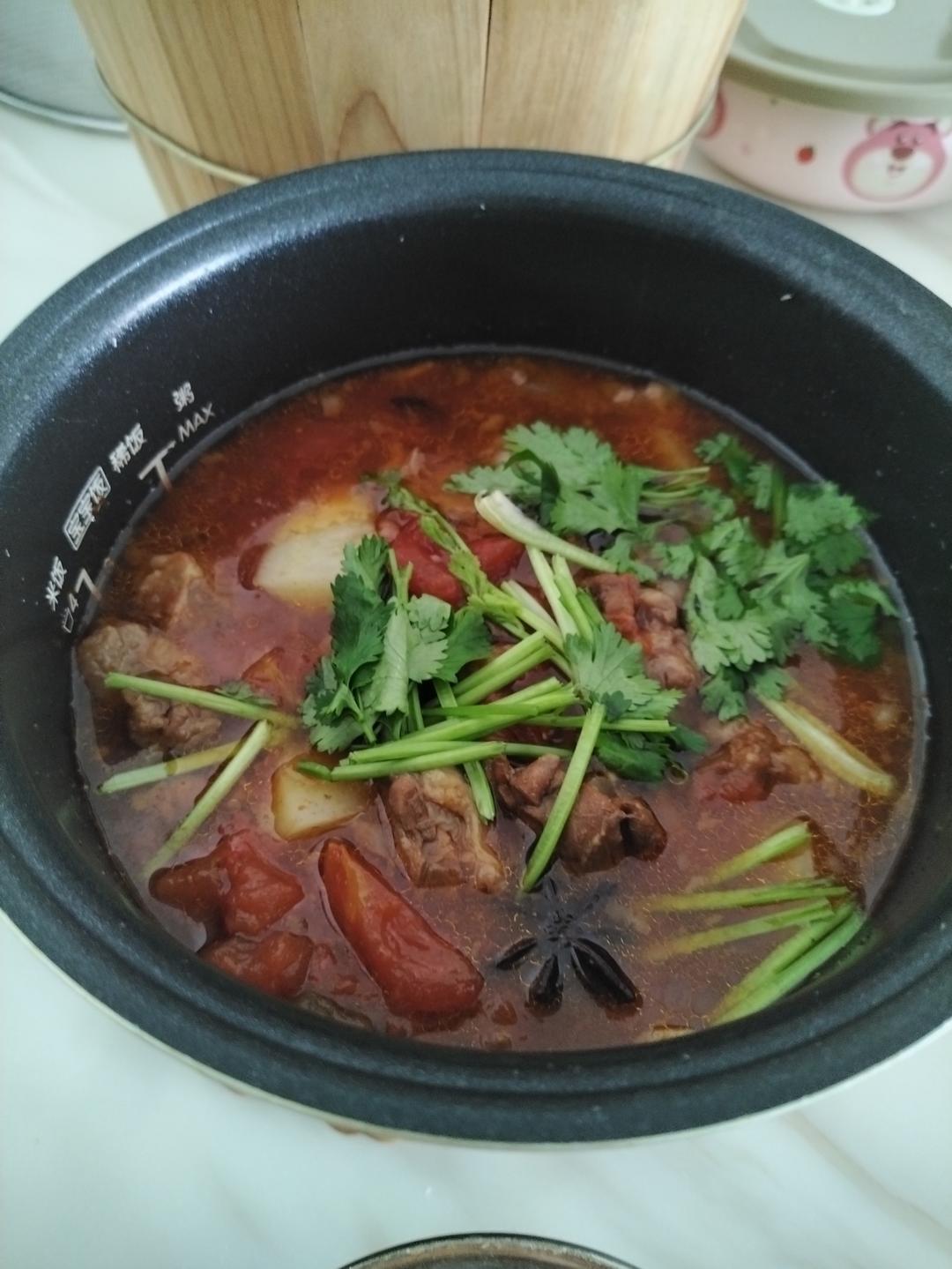 番茄土豆牛腩煲（电饭煲）