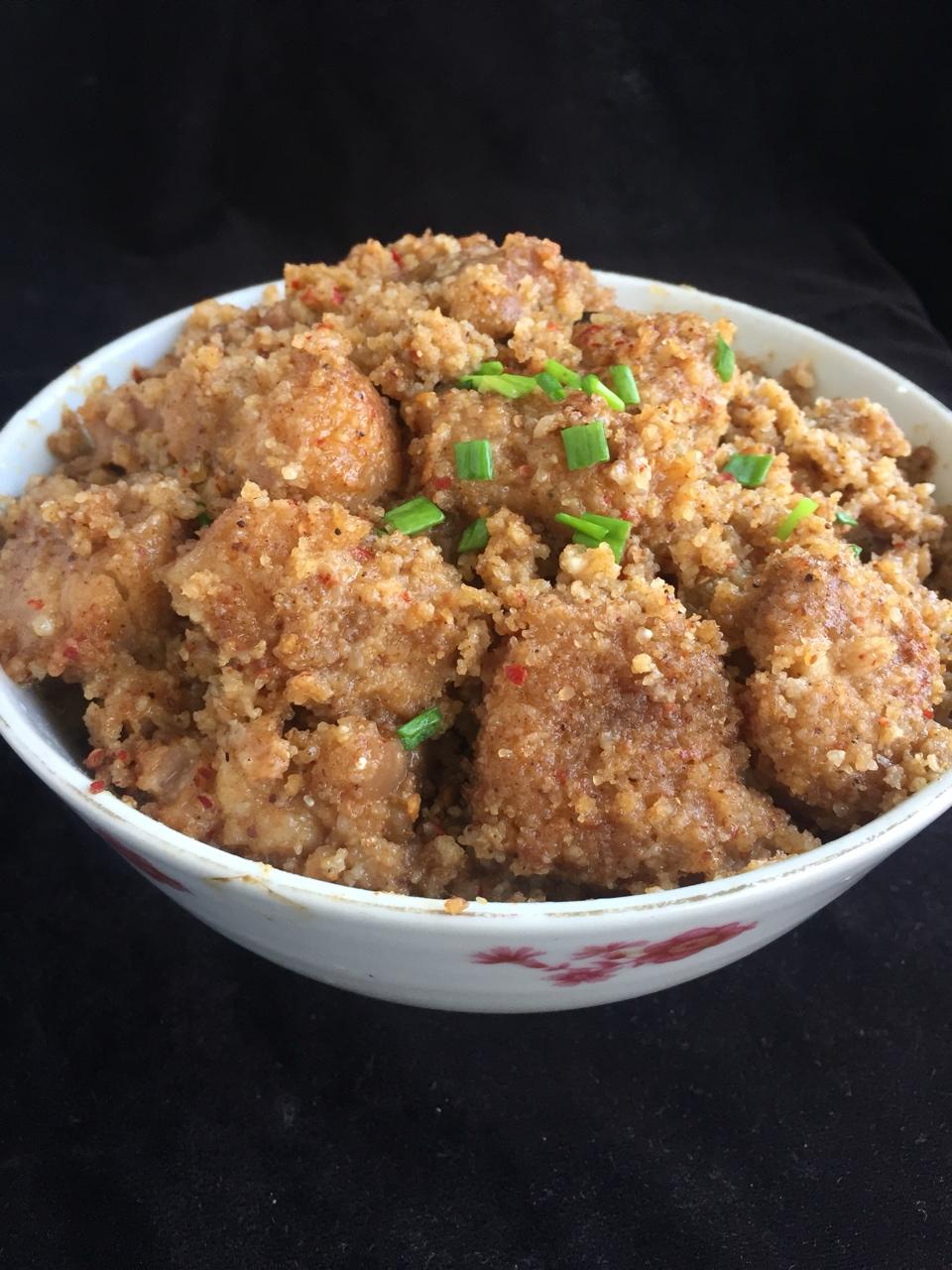 清明节粉蒸肉(九岁儿童版)的做法