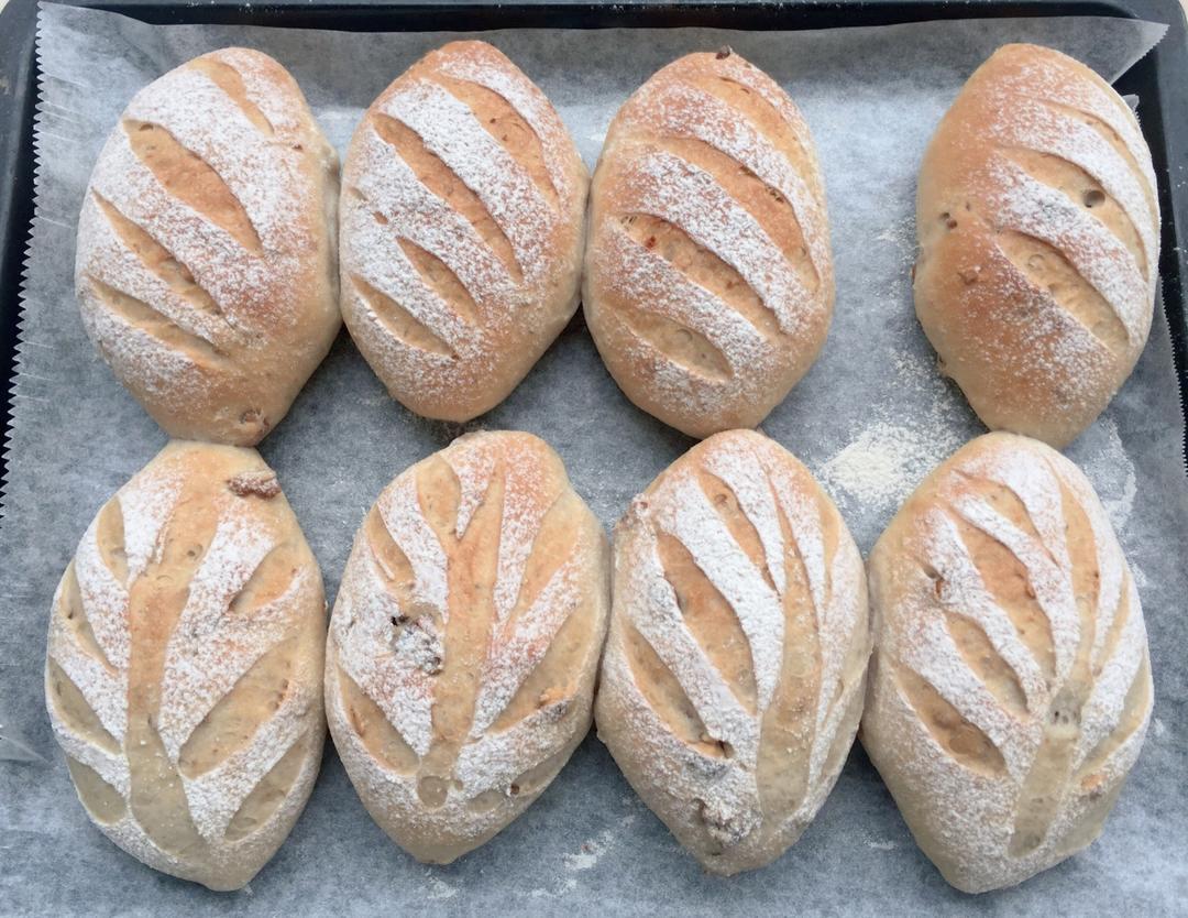 麦片核桃软欧包~汤种