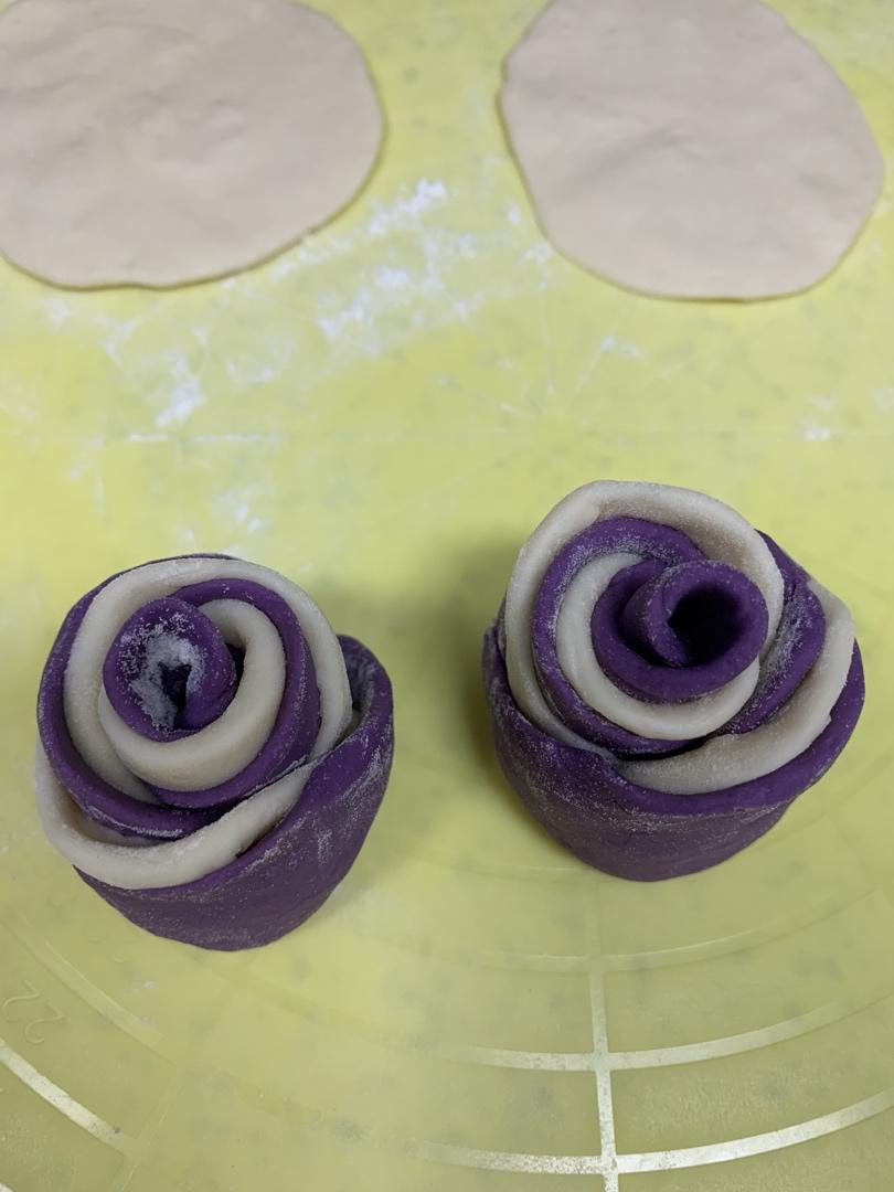 紫薯玫瑰花馒头
