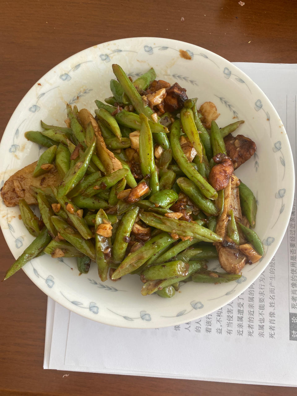 龙豆炒肉片