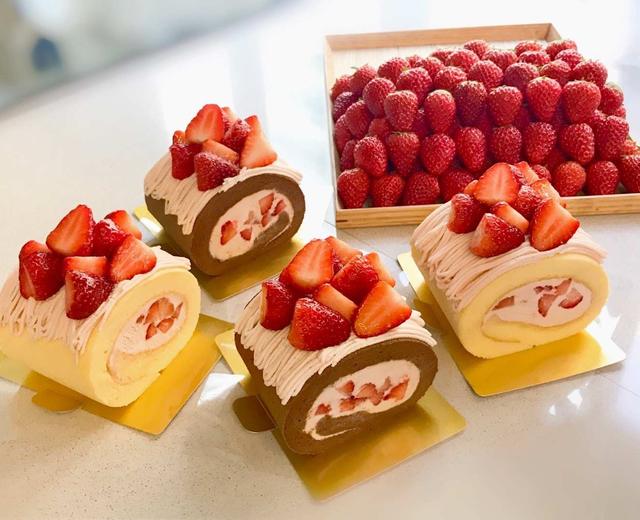 松软不开裂的日式草莓蛋糕卷🍓的做法