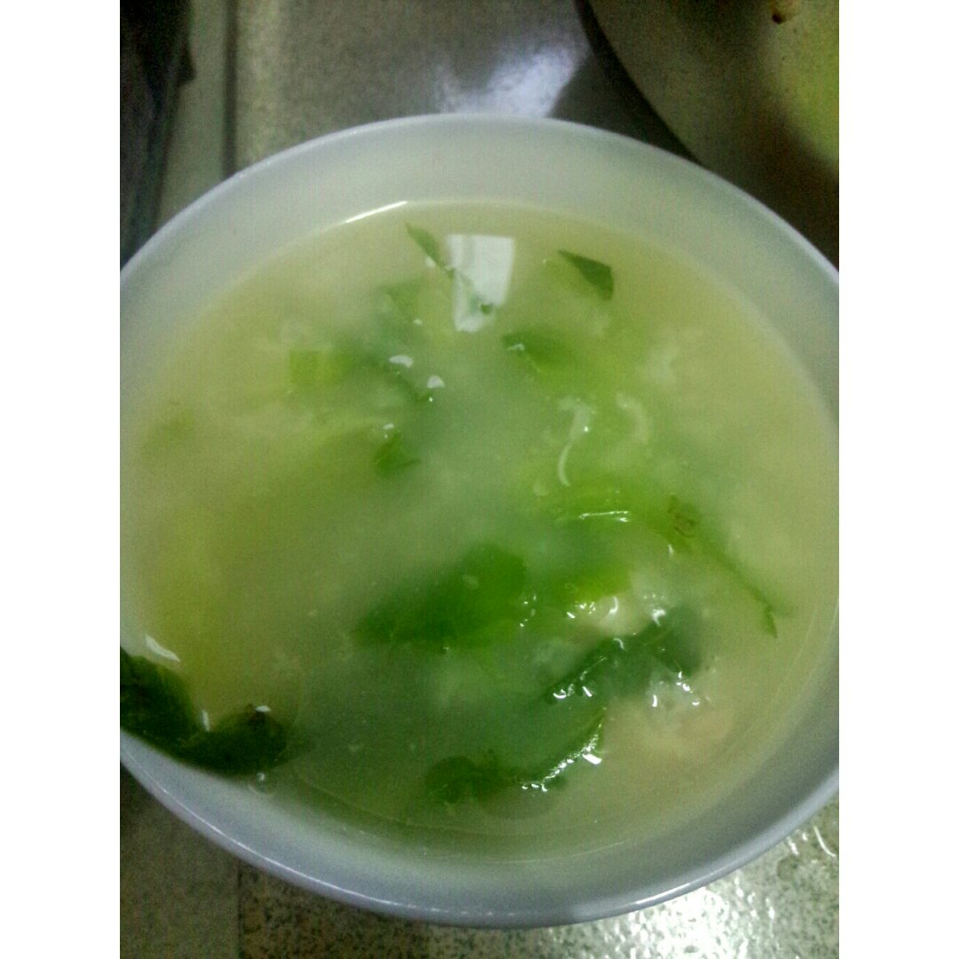 青菜瘦肉粥