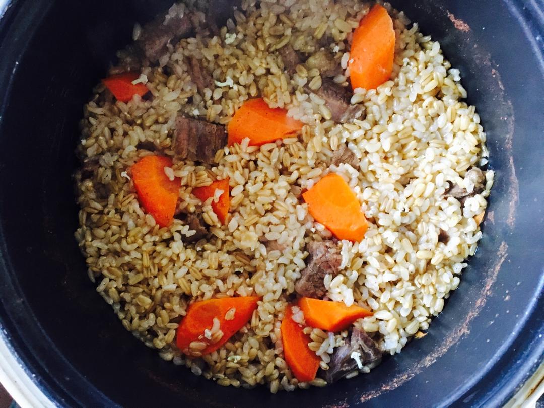 牛肉悶糙米飯