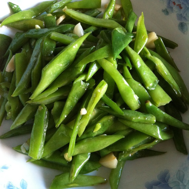 然后,怎样做的蒜蓉扁豆丝