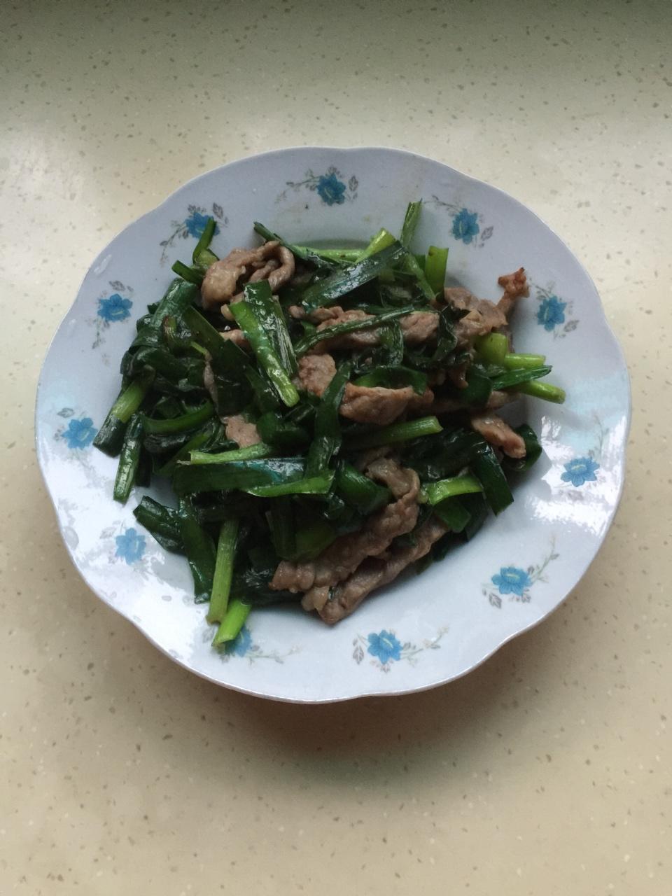 肉丝炒韭菜