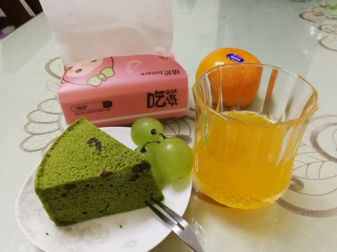 细腻绵软抹茶红豆戚风【附蜜红豆分布均匀小技巧】