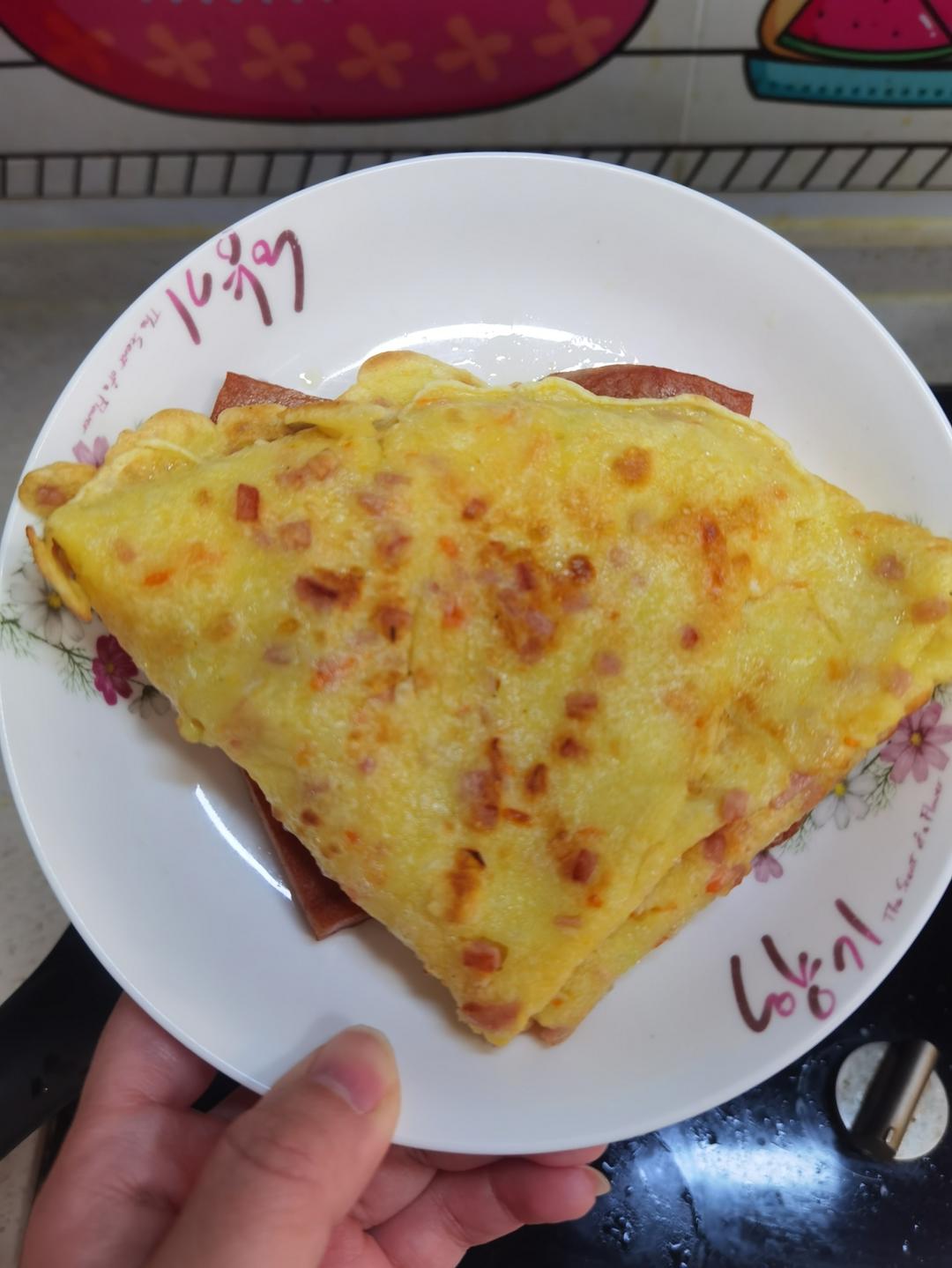 简单快手鸡蛋饼 柔软翻面不破