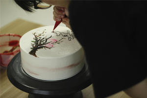 中国风蛋糕制作以及中文字模运用的做法 步骤5