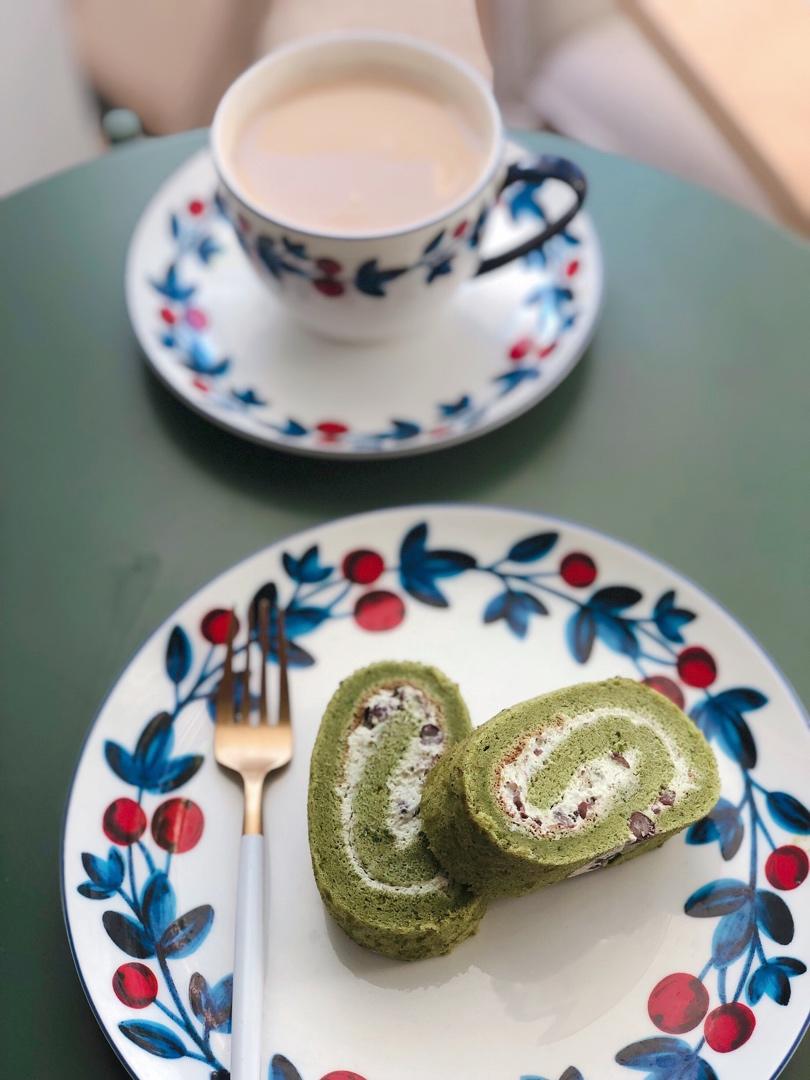 抹茶红豆蛋糕卷