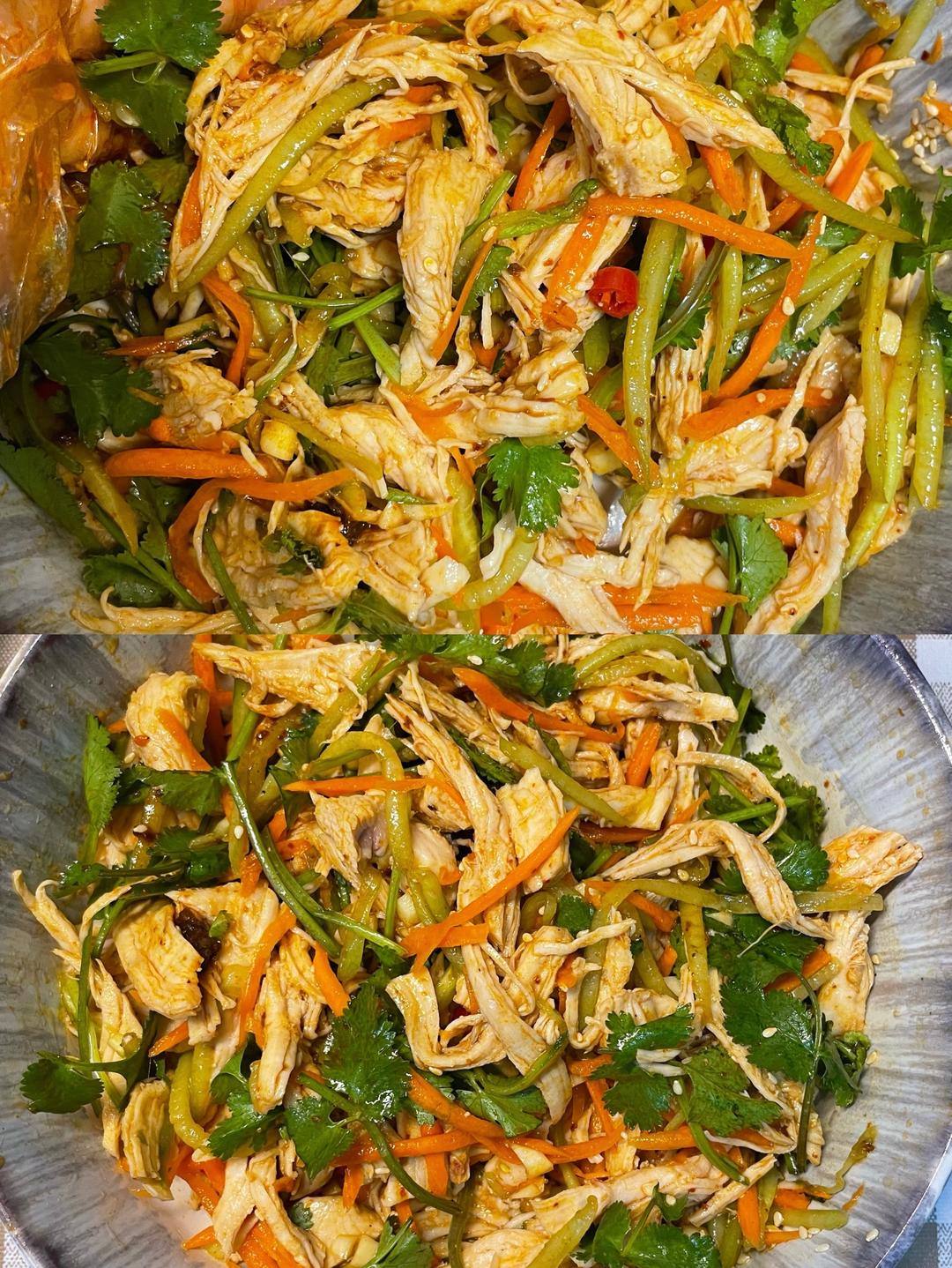 低卡凉拌鸡丝的做法