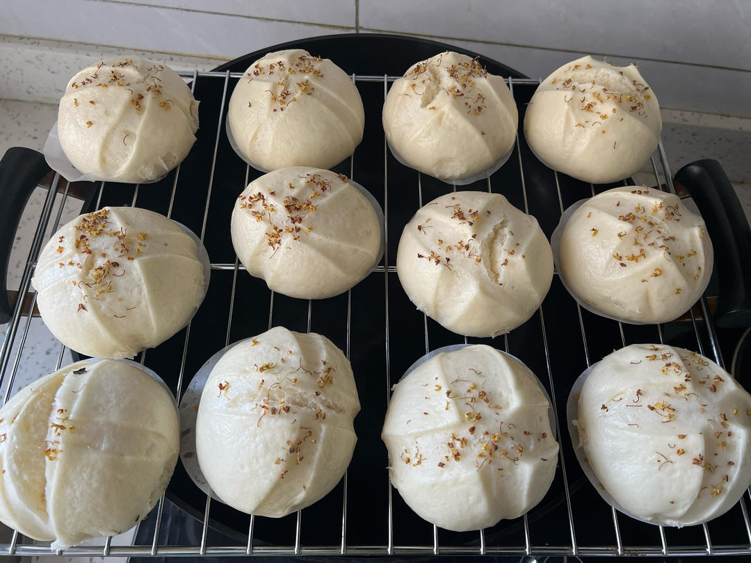 烫种桂花蛋奶开花馒头○包子馒头系列