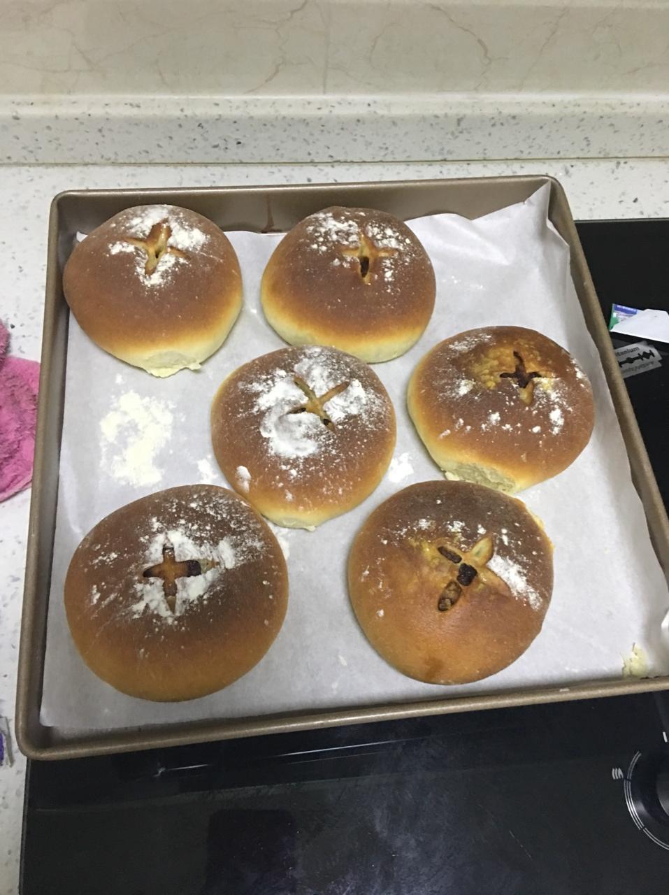 豆沙蛋黄面包～好吃到哭～