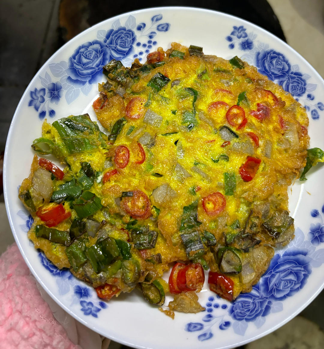 喷喷香的紫苏煎蛋-湖北通城家常菜