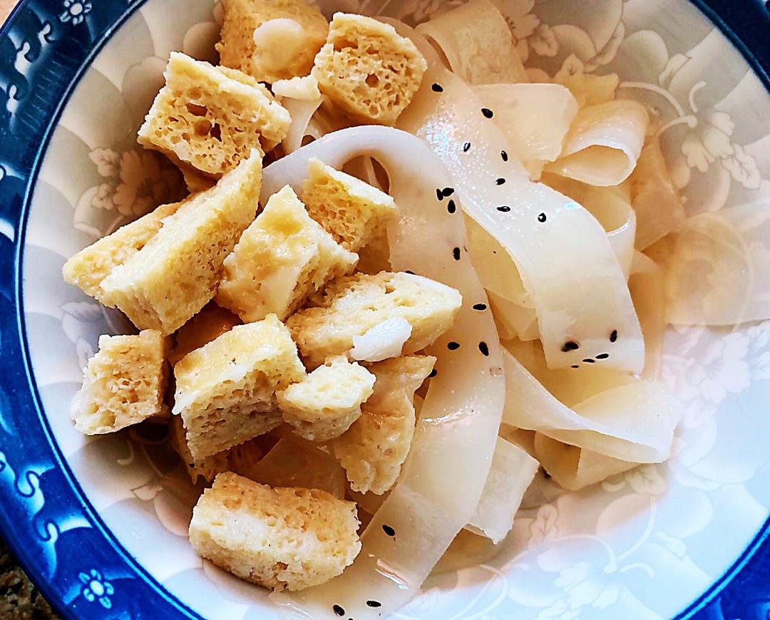 自制面筋，凉皮