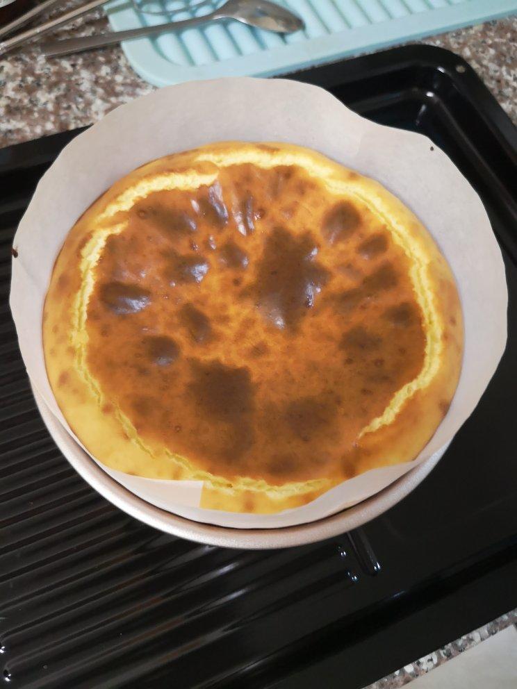 快手的网红basque cheesecake巴斯克焦芝士蛋糕