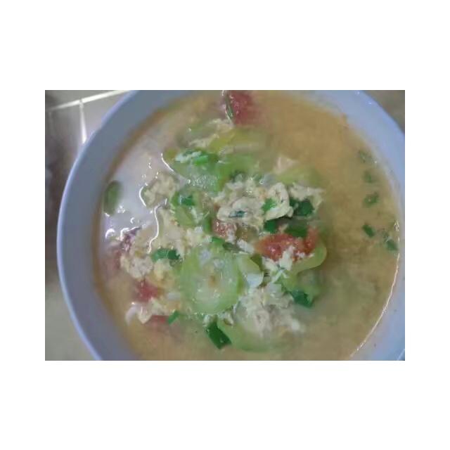 番茄丝瓜蛋花汤