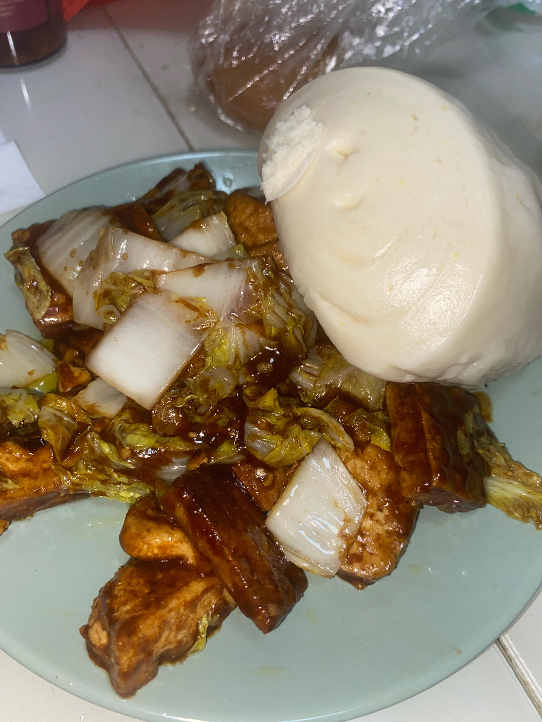 娃娃菜炖豆腐