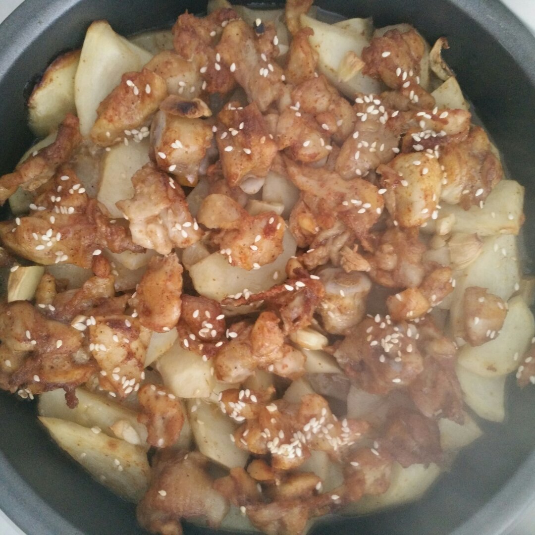 新奥尔良烤鸡腿土豆