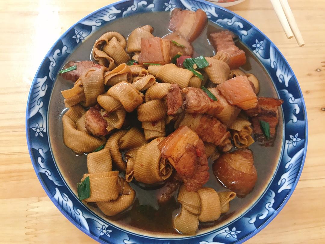 千张结烧肉