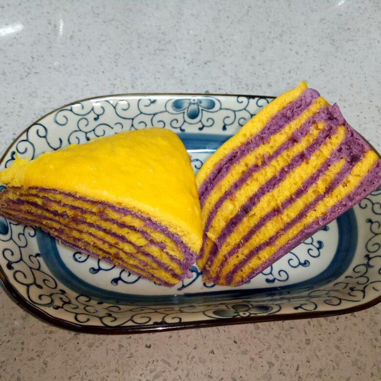 南瓜紫薯双色发糕