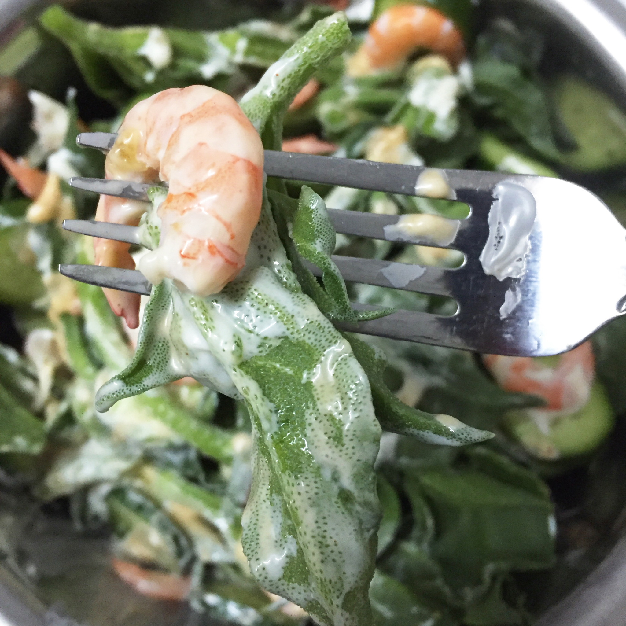 冰菜（冰草）鲜虾沙拉