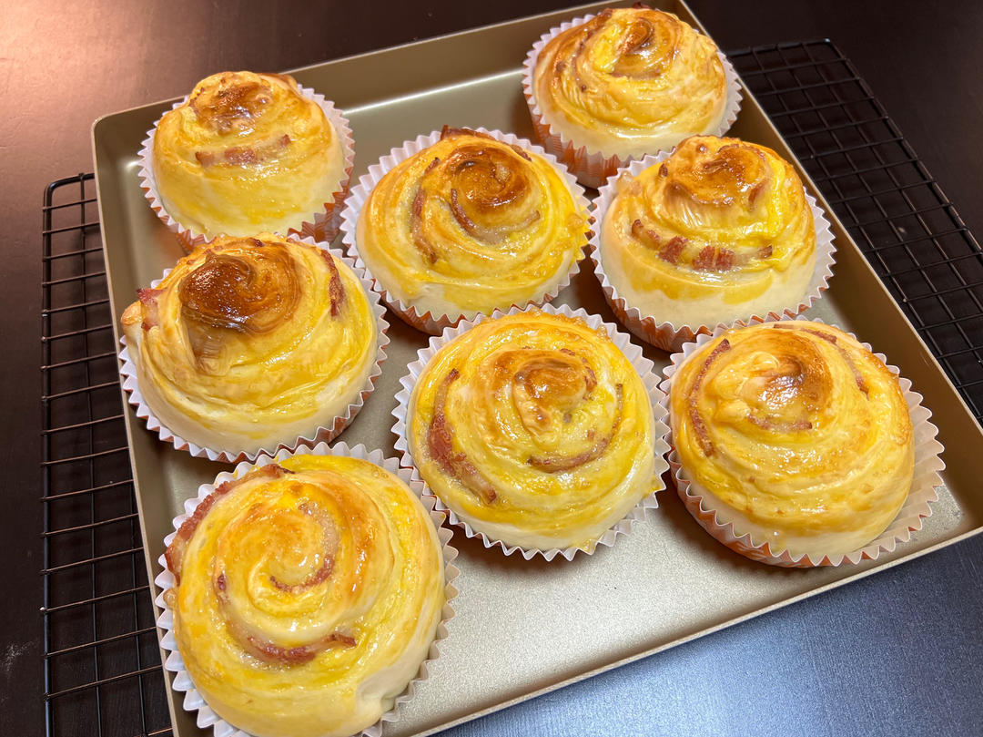 培根起司面包卷