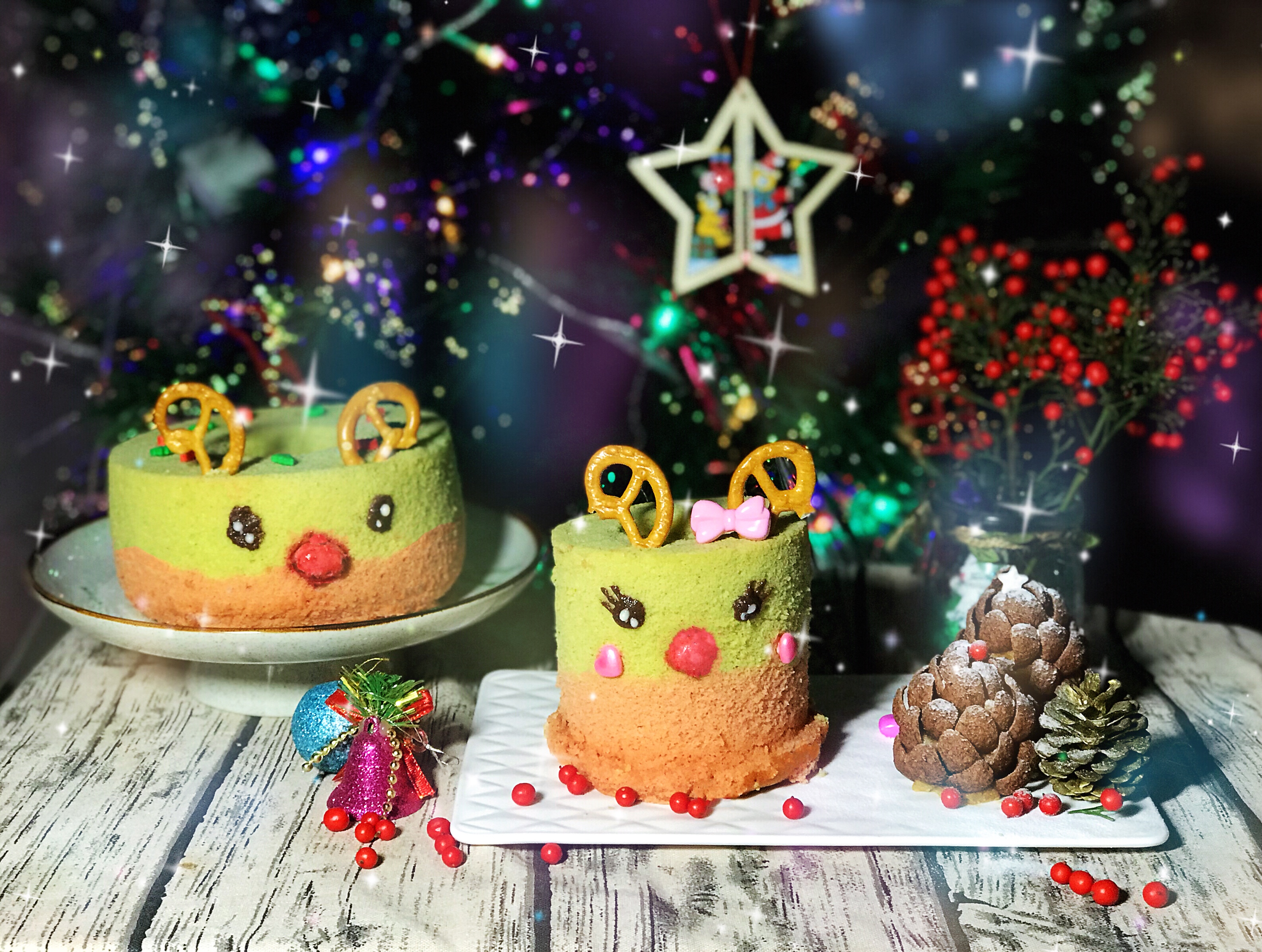 圣诞麋鹿蛋糕-不用奶油装饰的蛋糕的做法