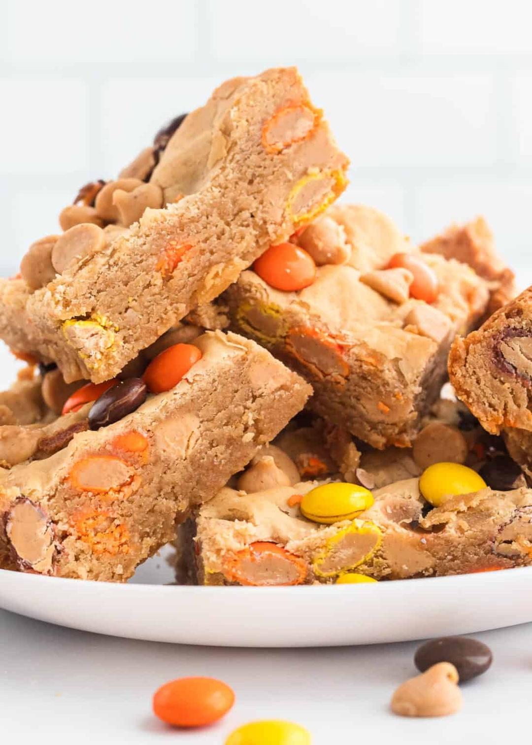 Easy peanut butter blondies的做法