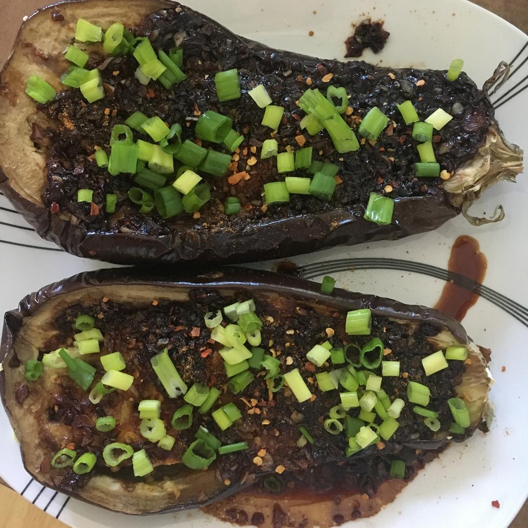 【微波炉烤茄子】