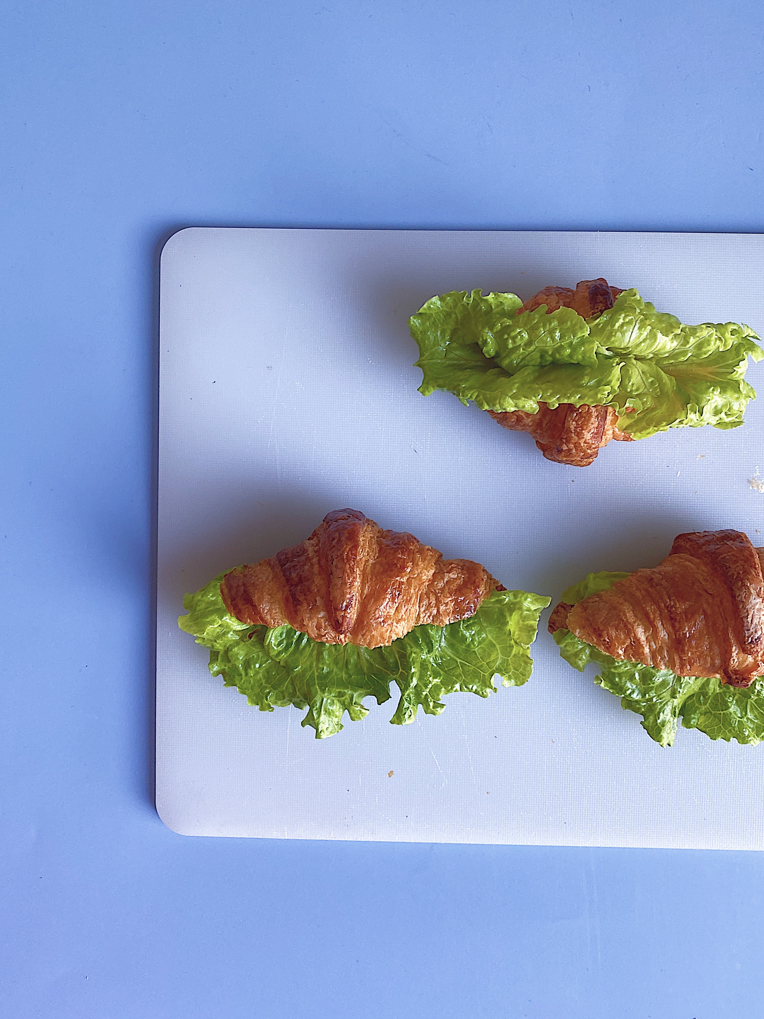 十分钟颜值早餐❗️mini可颂三明治向你招手的做法 步骤3