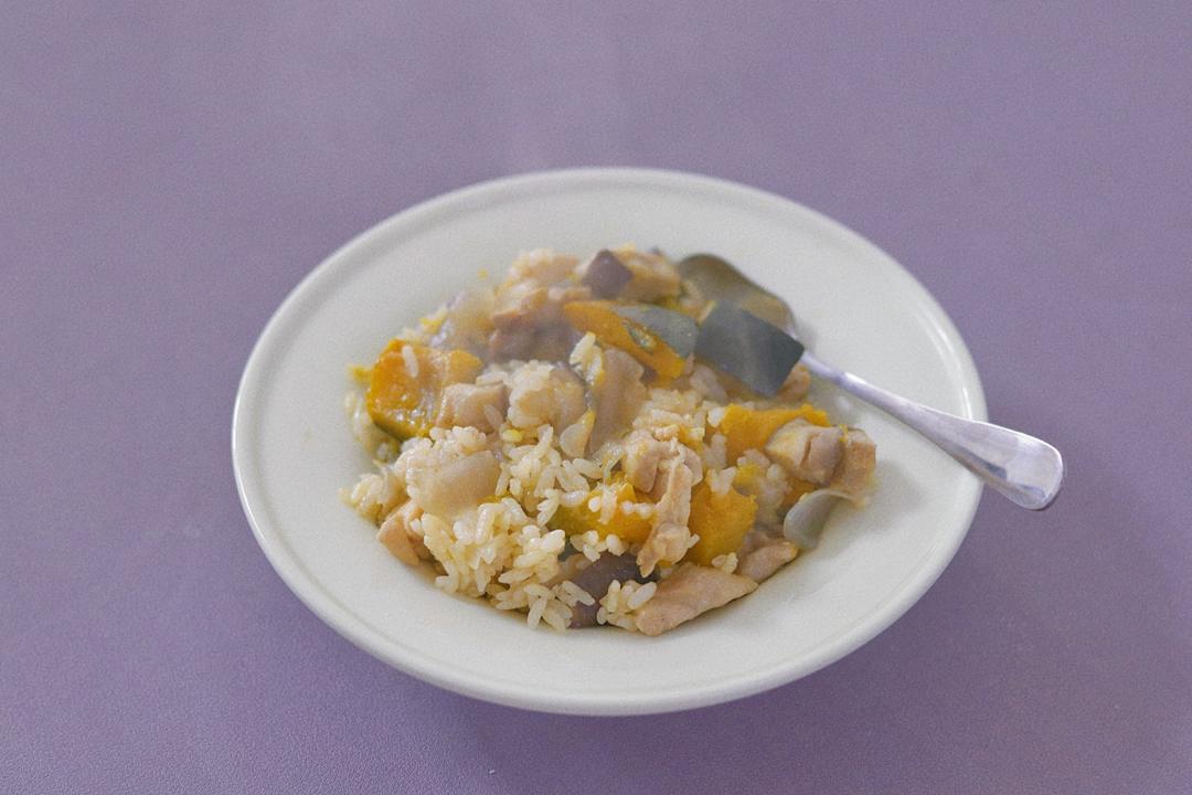 南瓜鸡肉饭