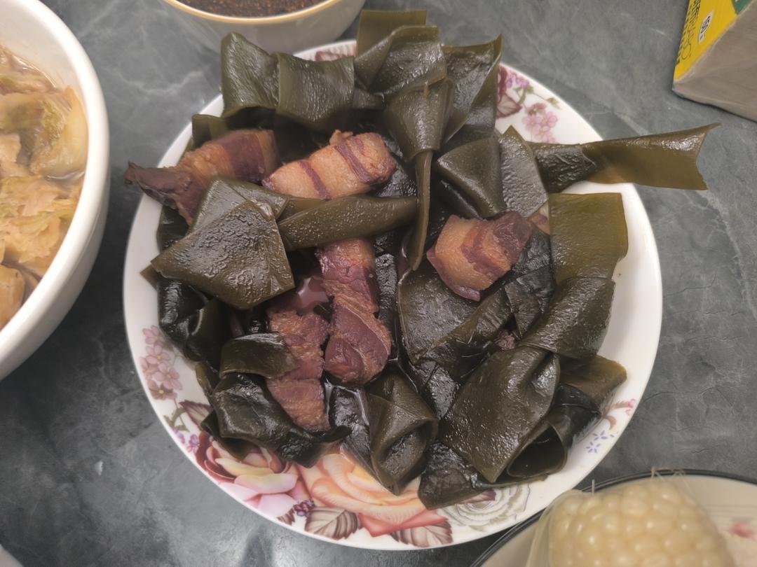 红烧肉炖海带结