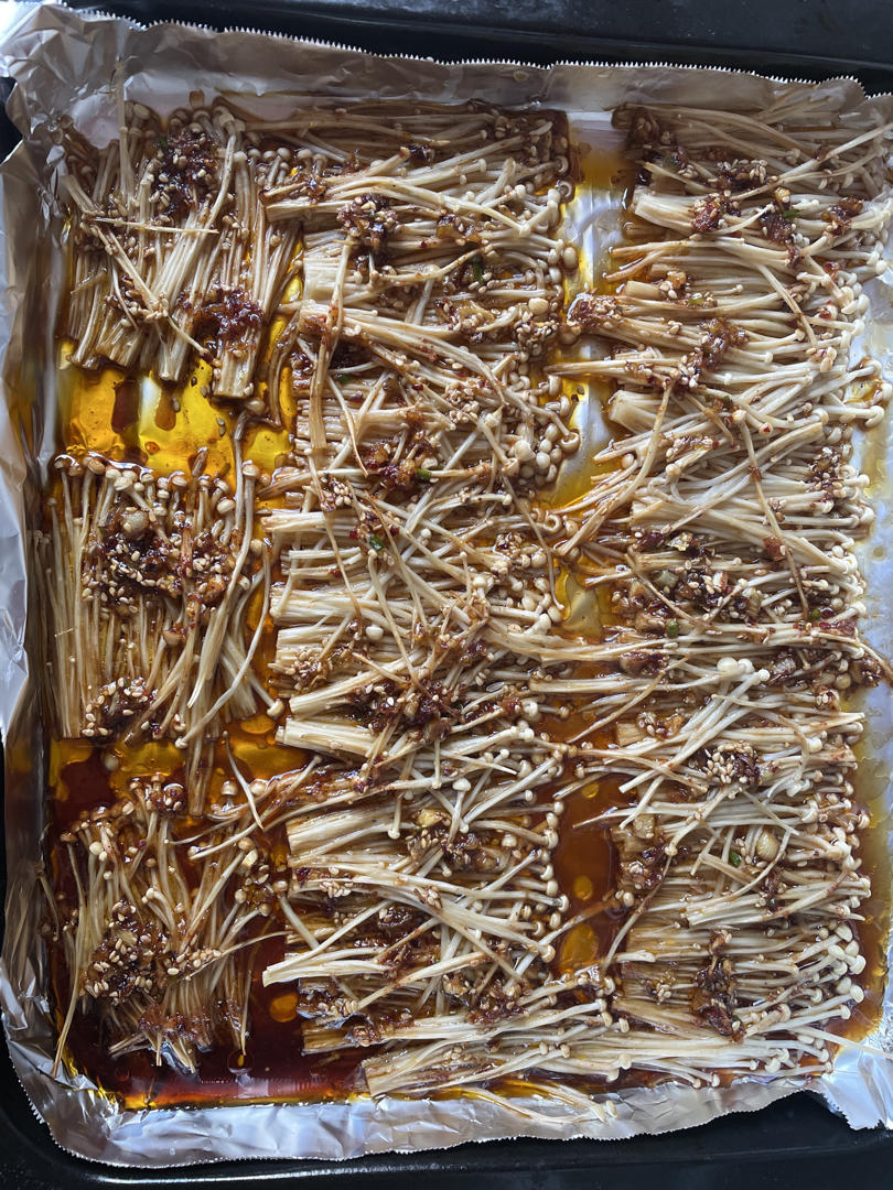 ㊙️制酱料❗️巨好吃烤金针菇！
