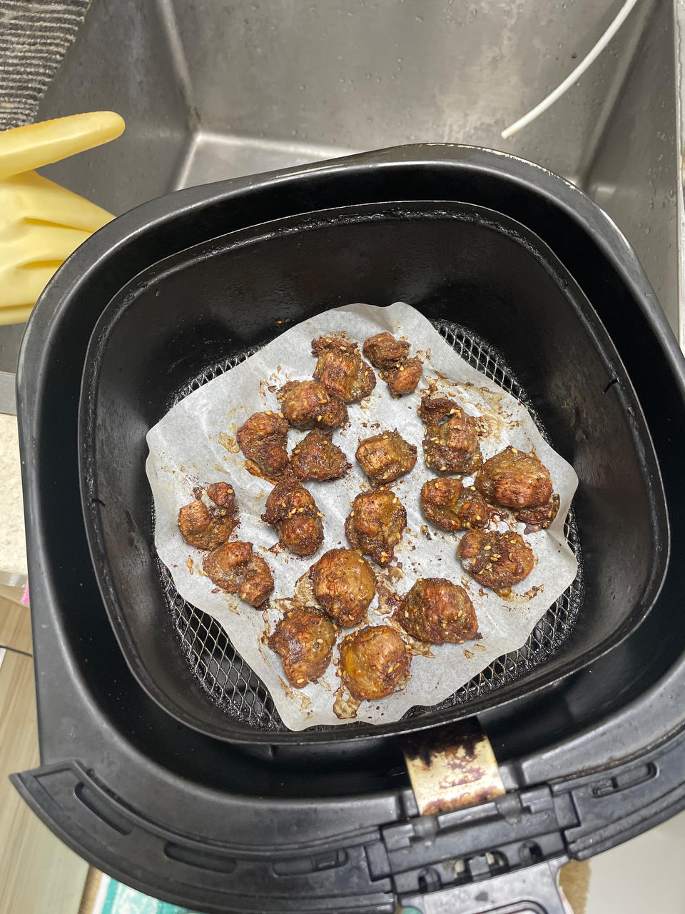 空气炸锅·烤鸡胗 跟烧烤店的有什么区别呢
