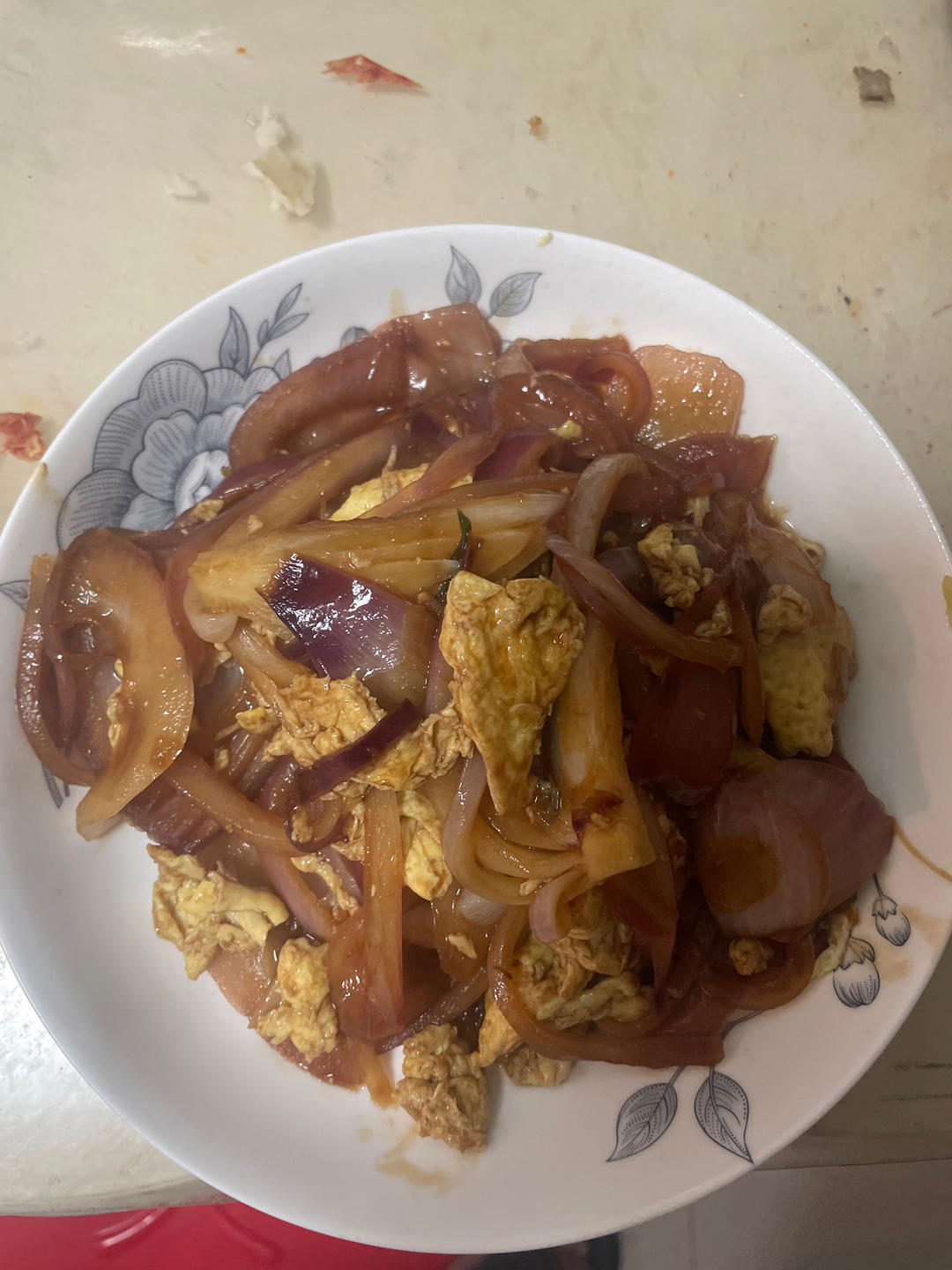 降压防癌的好食材  洋葱炒鸡蛋