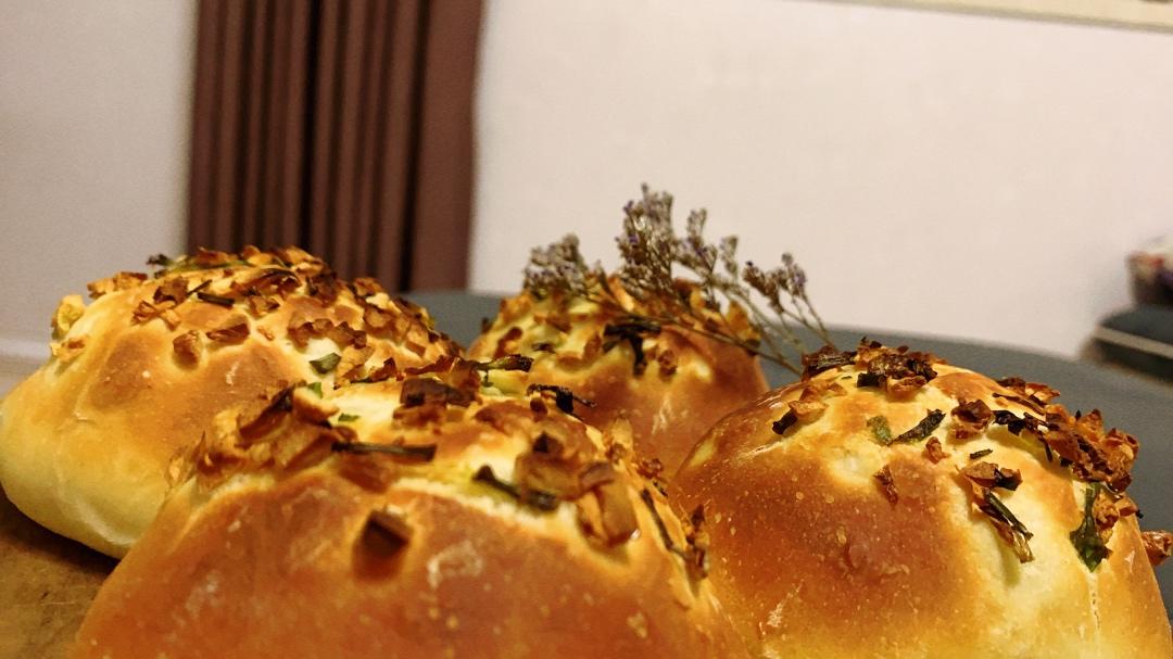 低脂蒜香咸面包