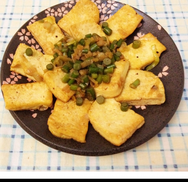 葱烧豆腐