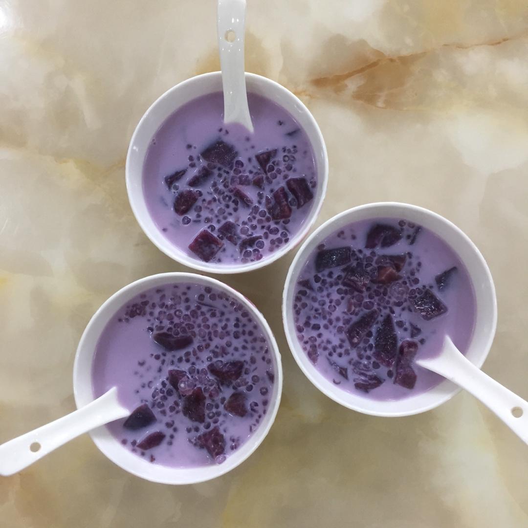 紫薯椰奶西米露