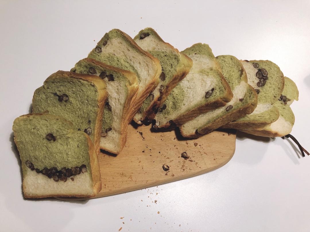 抹茶蜜豆吐司