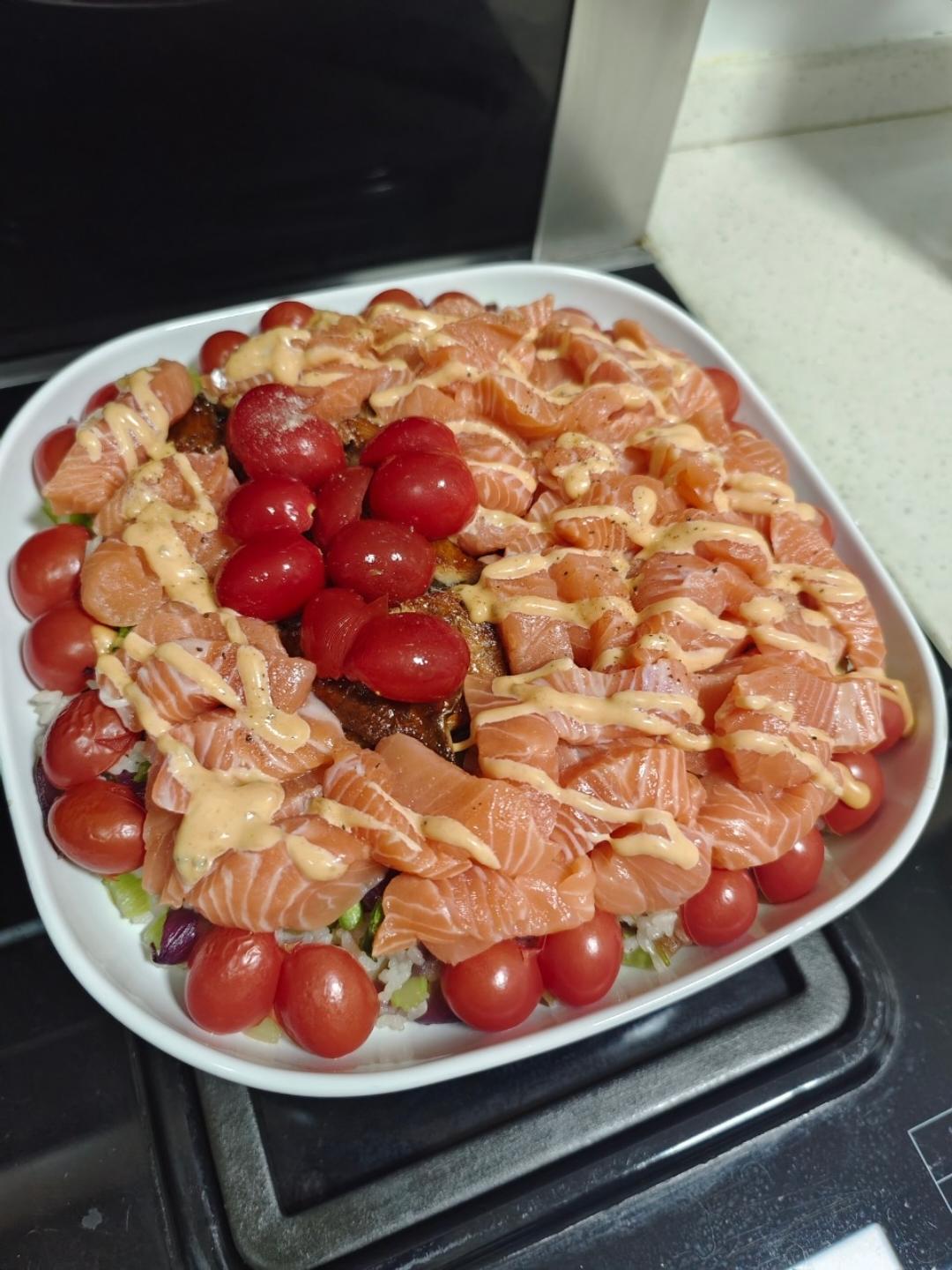 【k厨房日记】迷人三文鱼腩焗饭