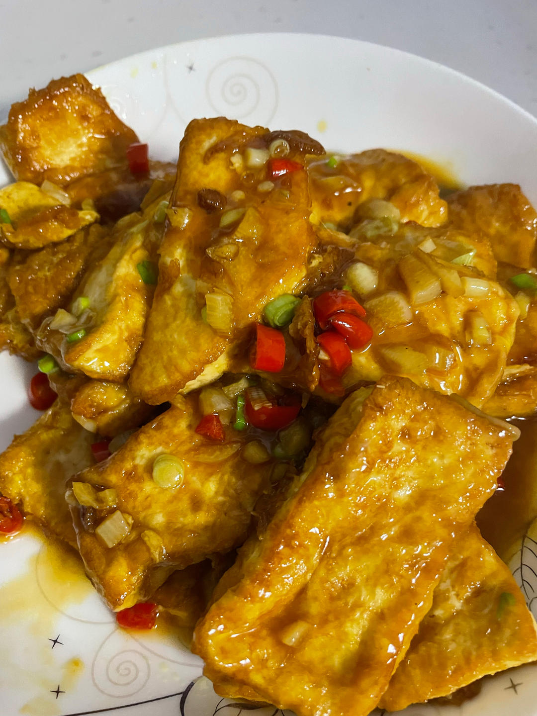 外焦里嫩的香煎豆腐