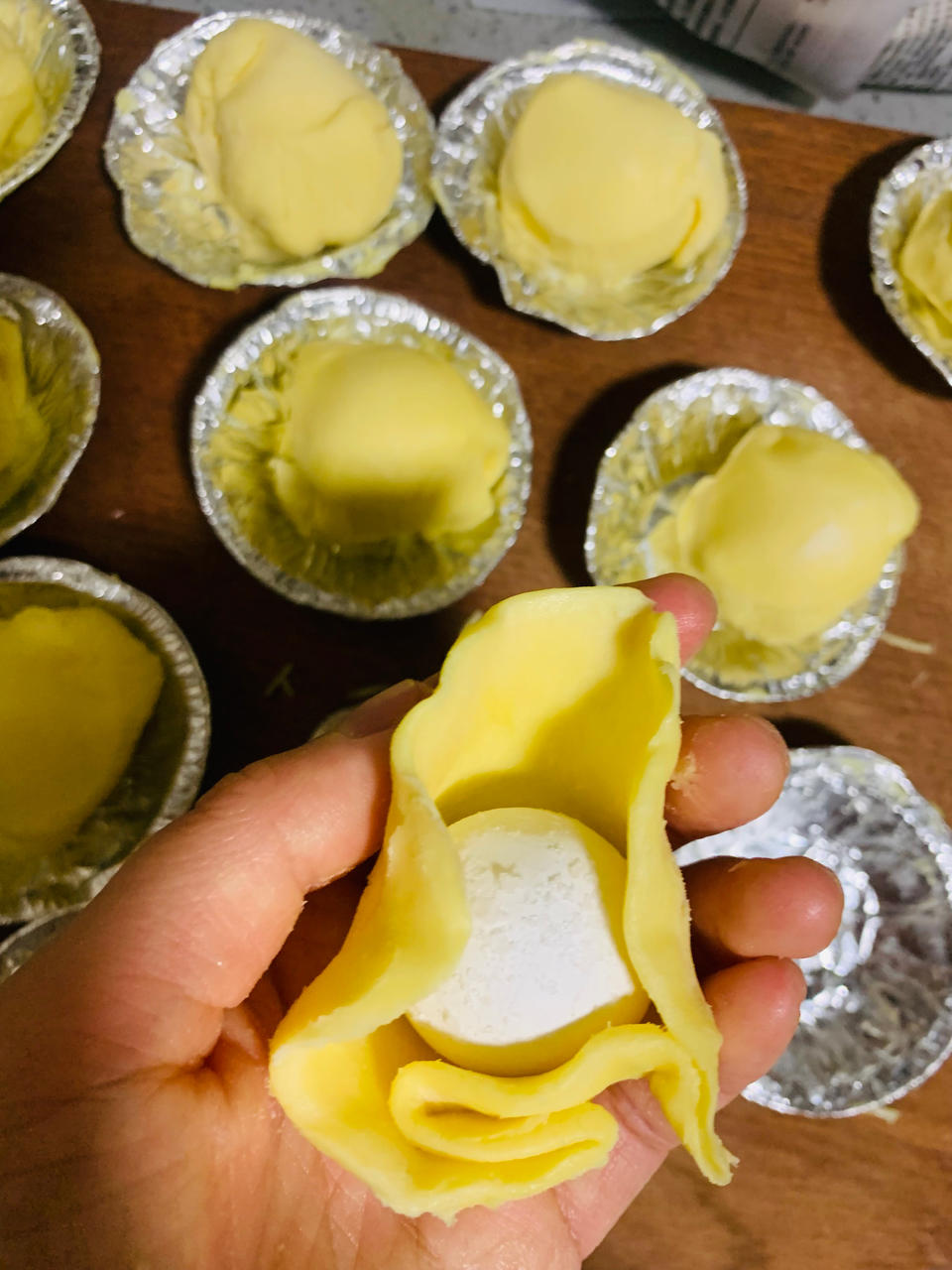 有空气炸锅就能做的小点心「酥皮汤圆」蛋挞皮与汤圆的完美结合👍👍👍
